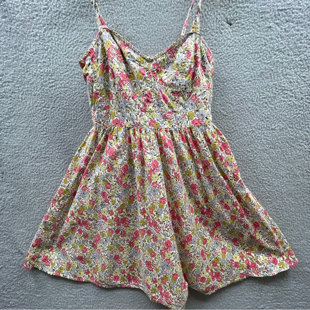Fossil womens floral dress size extra small adjustable straps beach summer fun